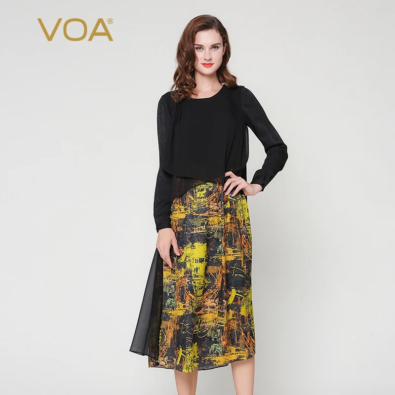 VOA 2020 осеннее модное черное стильное платье с длинным рукавом 5XL, комплект из двух предметов, богемное повседневное шелковое женское элегант...
VOA 2020 осеннее модное черное стильное платье с длинным рукавом 5XL, комплект из двух предметов, богемное повседневное шелковое женское элегант...