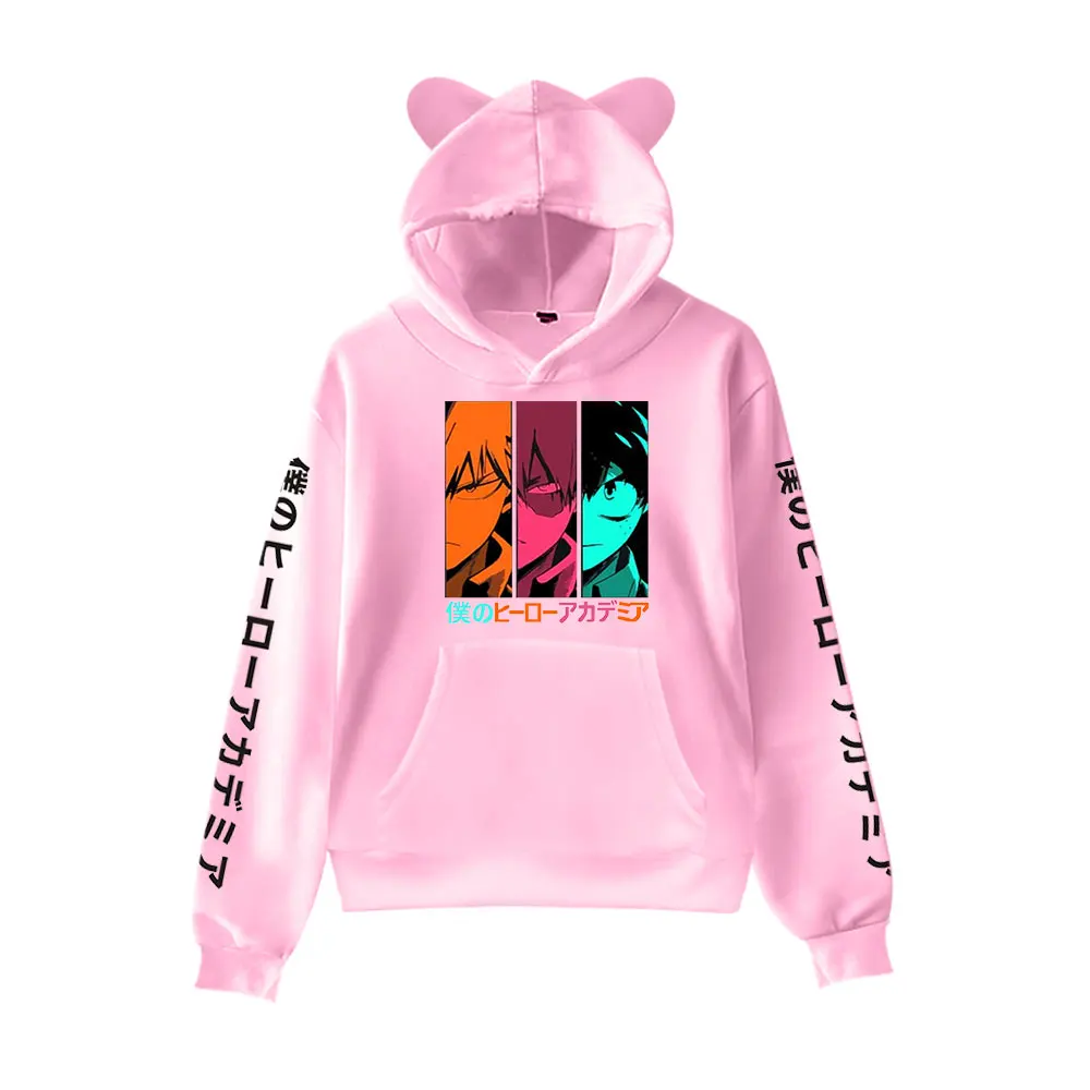 Детская толстовка с кошачьими ушками, розовый милый Модный пуловер, толстовки с надписью «My Hero Академия», забавные свитшоты для мальчиков и девочек, Повседневный пуловер
Детская толстовка с кошачьими ушками, розовый милый Модный пуловер, толстовки с надписью «My Hero Академия», забавные свитшоты для мальчиков и девочек, Повседневный пуловер