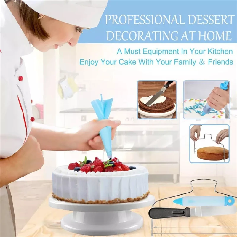 102 Pcs Cake Turntable Set Cake Decorating Tools Confeitaria Bico De Confeitar Pastry Bag Nozzles Spatula Scraper Decorating Pen 
102 Pcs Cake Turntable Set Cake Decorating Tools Confeitaria Bico De Confeitar Pastry Bag Nozzles Spatula Scraper Decorating Pen