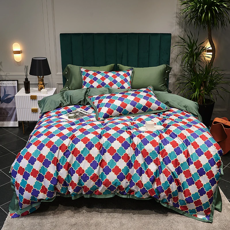 New 4pcs 600TC Egyptian cotton Duvet Cover Sets King Queen Size Bedding Sets Pillowcases plants bed cover Bed Linen
New 4pcs 600TC Egyptian cotton Duvet Cover Sets King Queen Size Bedding Sets Pillowcases plants bed cover Bed Linen