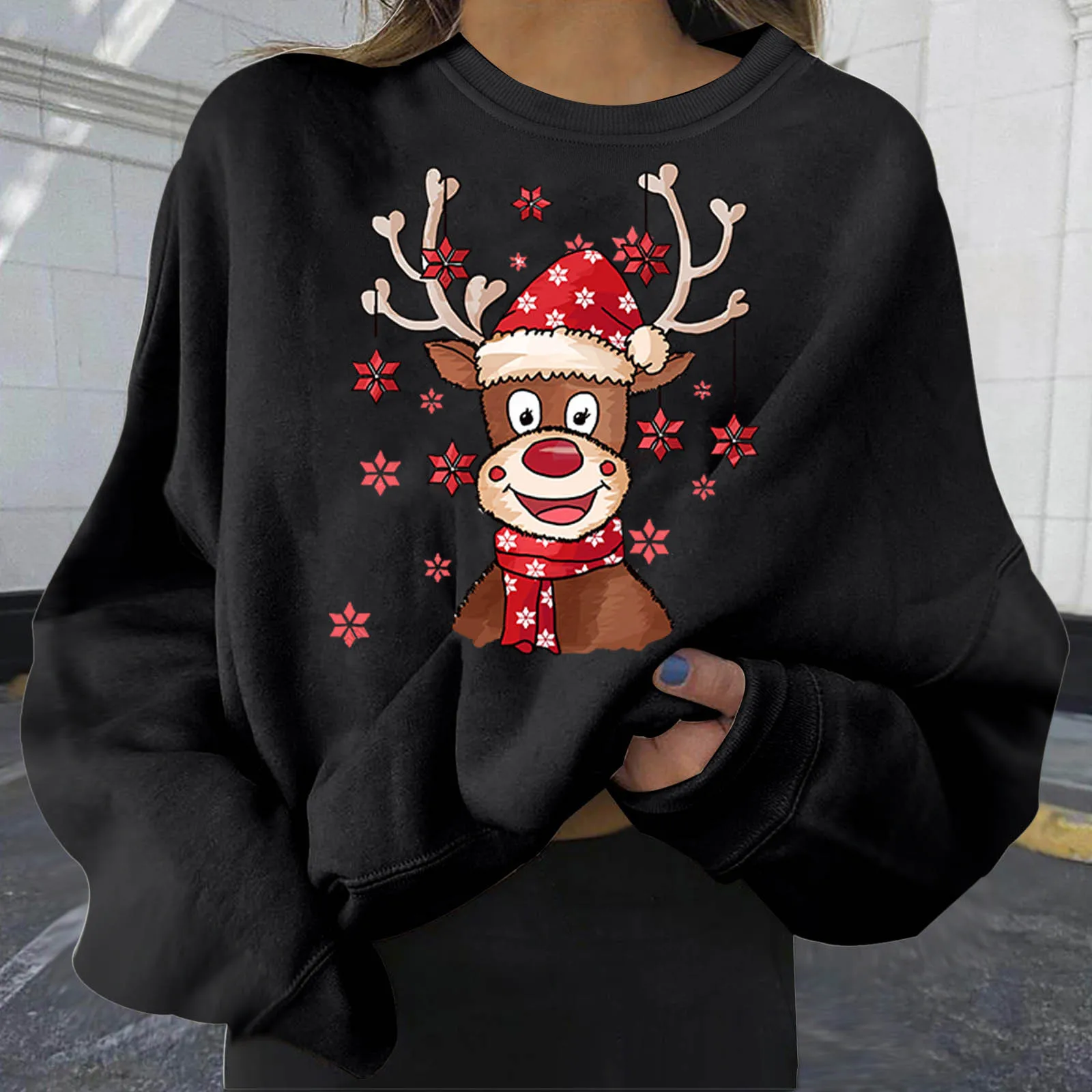 Sweatshirts Womens Hoodies 2021 Christmas Print Round Neck Long Sleeve Tops New Harajuku Loose Pullover For Womens Clothing
Sweatshirts Womens Hoodies 2021 Christmas Print Round Neck Long Sleeve Tops New Harajuku Loose Pullover For Womens Clothing