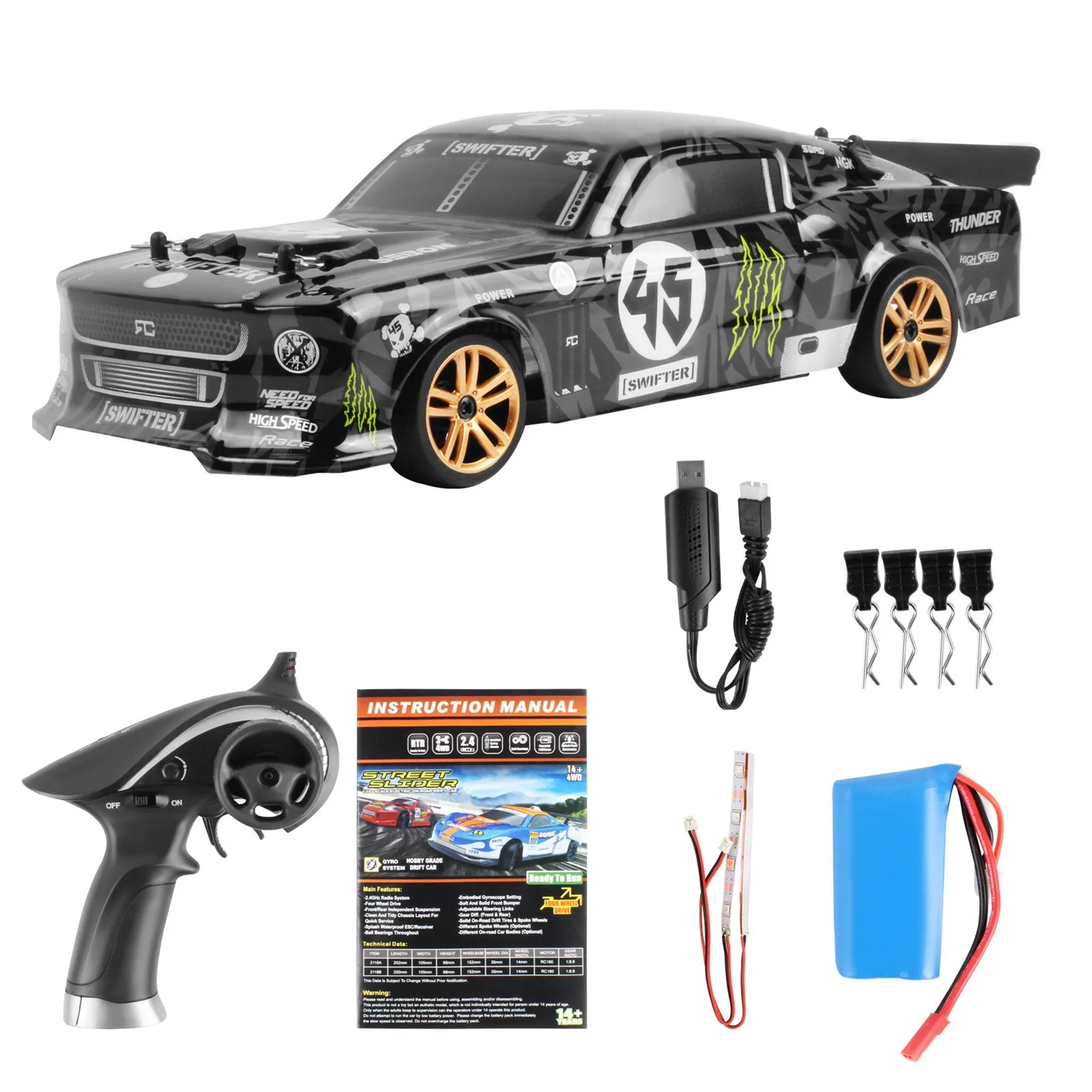 High-speed Remote Control Car 2.4g Remote Control 1:18 Model Four-wheel Drift Rc Car Accessories Rc Parts High Quality #2021
High-speed Remote Control Car 2.4g Remote Control 1:18 Model Four-wheel Drift Rc Car Accessories Rc Parts High Quality #2021
