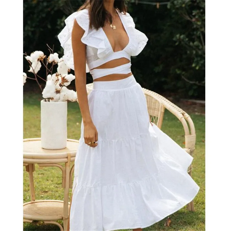 Lady Boho Clothes Fashion White Hollow Out T-shirt Women 2021 New Harajuku Summer Ruffles Hollow Tops T Shirt Leakage Navel Tees
Lady Boho Clothes Fashion White Hollow Out T-shirt Women 2021 New Harajuku Summer Ruffles Hollow Tops T Shirt Leakage Navel Tees