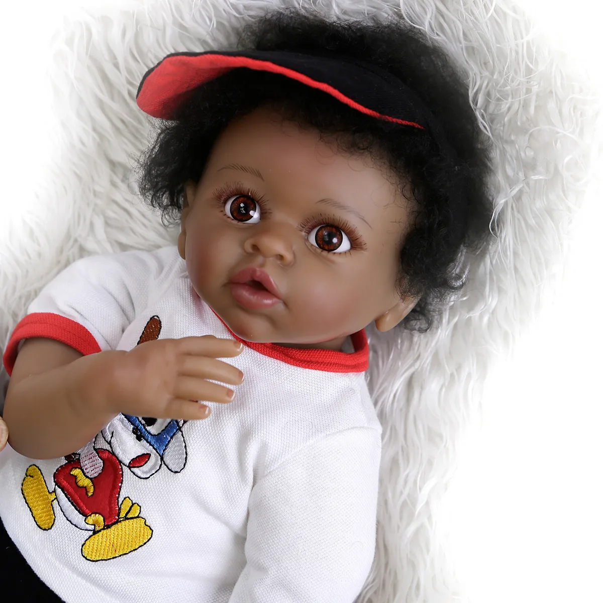 NPK 55Cm Bebe Reborn Baby Dolls Soft Body Silicone Black Curls Doll Boys Toys Cloth Body Toddler Doll Baby Dolls Newborn Gifts
NPK 55Cm Bebe Reborn Baby Dolls Soft Body Silicone Black Curls Doll Boys Toys Cloth Body Toddler Doll Baby Dolls Newborn Gifts