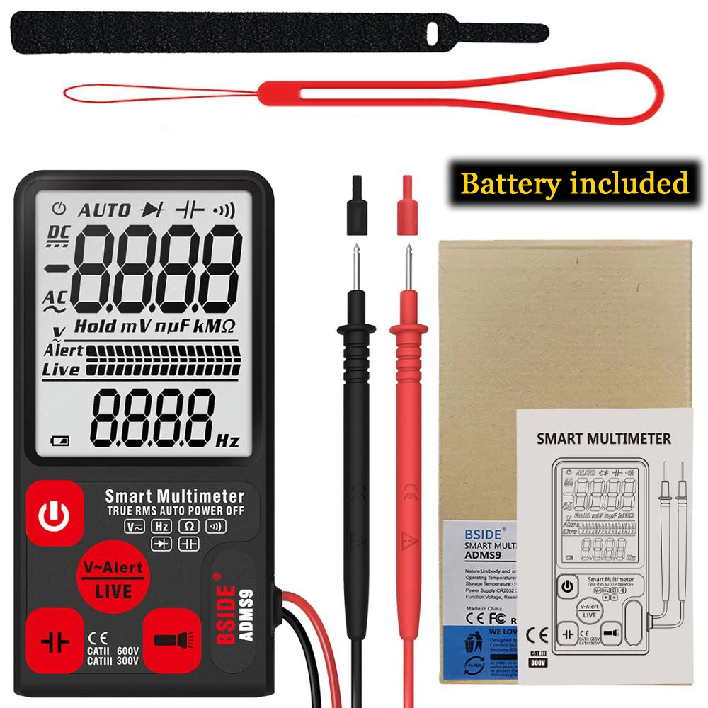 ADMS9CL Professional Automatic Digital Multimeter Tester AC/DC Voltage Resistance Frequency Capacitance
ADMS9CL Professional Automatic Digital Multimeter Tester AC/DC Voltage Resistance Frequency Capacitance