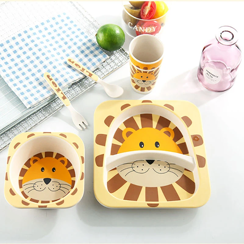 5Pcs/ Set Bamboo Baby Tableware Children's Dinnerware Set Training Plate Kids Feeding Dishes Kitchen Accessories Bowl+Spoon+Fork
5Pcs/ Set Bamboo Baby Tableware Children's Dinnerware Set Training Plate Kids Feeding Dishes Kitchen Accessories Bowl+Spoon+Fork