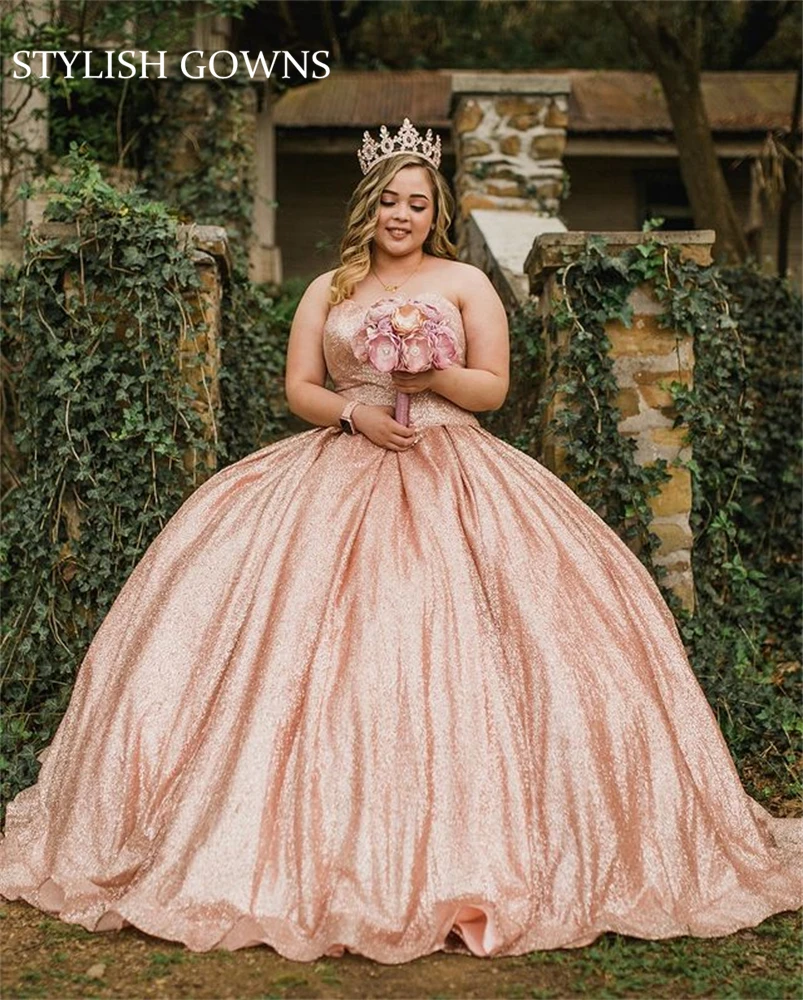 2021 Champagne Princess Ball Gown Quinceanera Dress Strapless Sleeveless Sweet 16 Party Dresses Vestidos De 15 Anos
2021 Champagne Princess Ball Gown Quinceanera Dress Strapless Sleeveless Sweet 16 Party Dresses Vestidos De 15 Anos