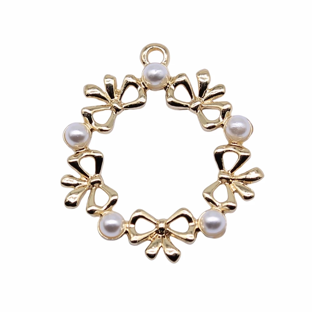 WYSIWYG 10pcs 25x25mm KC Gold Color Bow Wreath Charms Pendant For Jewelry Making Earring Making Accessories
WYSIWYG 10pcs 25x25mm KC Gold Color Bow Wreath Charms Pendant For Jewelry Making Earring Making Accessories