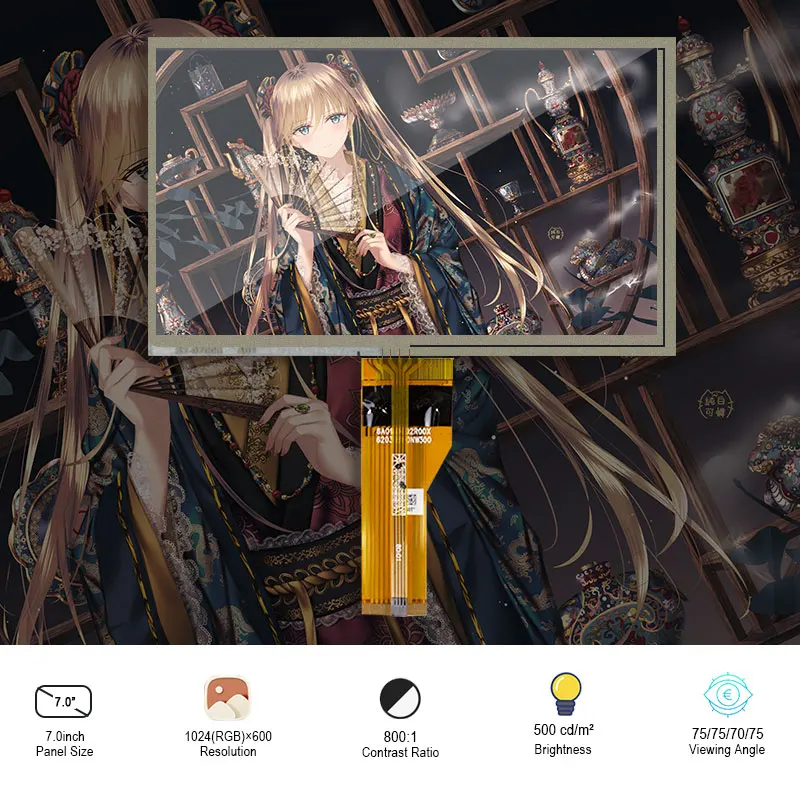 Original Innolux NJ070NA-23A 7 Inch FHD Display Screen WithoutTouch SRGB 1024*600 SRGB TFT LCD Screen Display 
Original Innolux NJ070NA-23A 7 Inch FHD Display Screen WithoutTouch SRGB 1024*600 SRGB TFT LCD Screen Display
