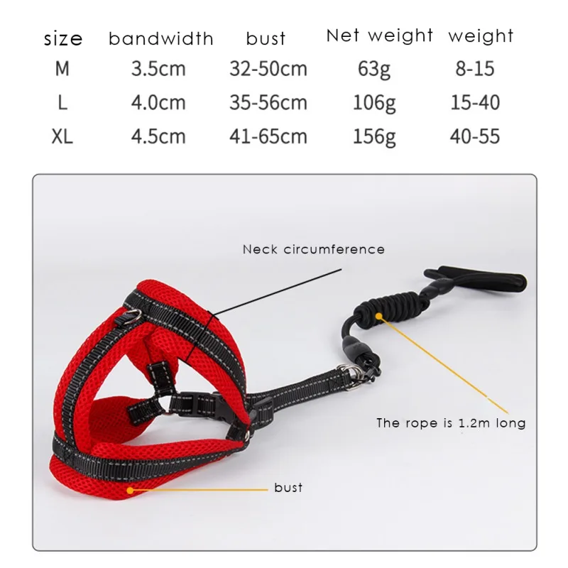 No Pull Dog Harness Air Mesh Padded Reflective Puppy Harness And Leash Set Easy Walking Step Escape Proof Adjustable Dog
No Pull Dog Harness Air Mesh Padded Reflective Puppy Harness And Leash Set Easy Walking Step Escape Proof Adjustable Dog