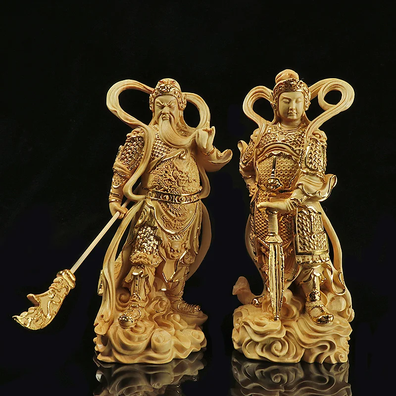 Boxwood Carving Guan Gong Sculpture Skanda Samghārāma Buddha Statue Left and Right Dharma Door God Worship Home Decoration
Boxwood Carving Guan Gong Sculpture Skanda Samghārāma Buddha Statue Left and Right Dharma Door God Worship Home Decoration