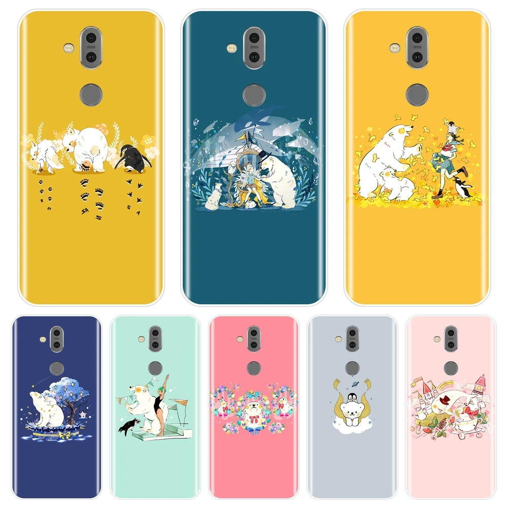 Чехол для телефона Polar Bear Cute Penguin Rabbit Nokia 2 1 3 5 6 7 Plus мягкий силиконовый чехол из ТПУ 4