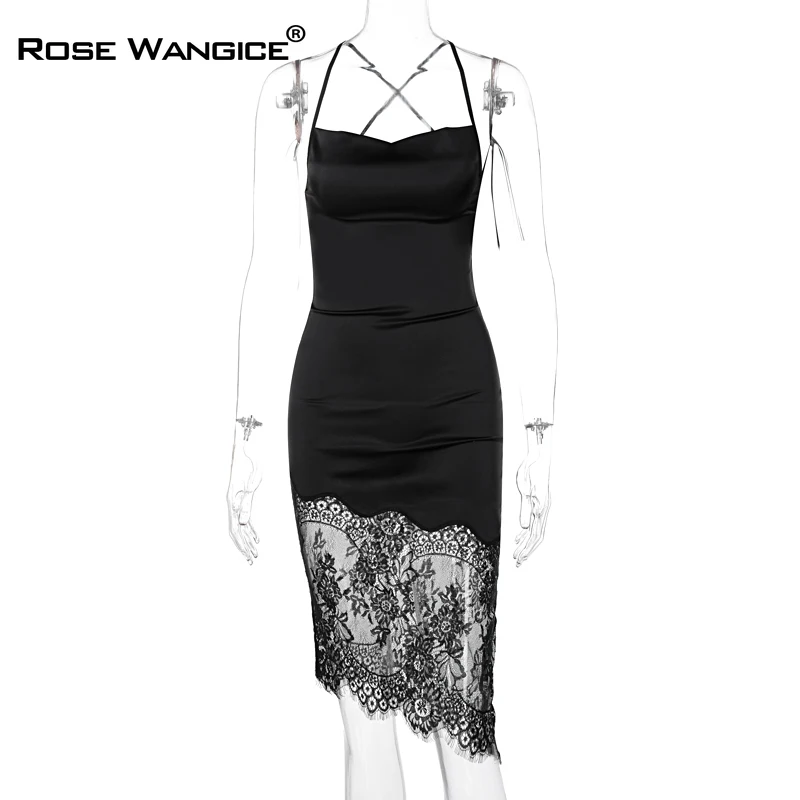 Rose Wangice Spaghetti Strap Lace Bandage Midi Dresses Elegant Party Night Club Fashion Sexy Backless Strap Dress Women Clothes
Rose Wangice Spaghetti Strap Lace Bandage Midi Dresses Elegant Party Night Club Fashion Sexy Backless Strap Dress Women Clothes