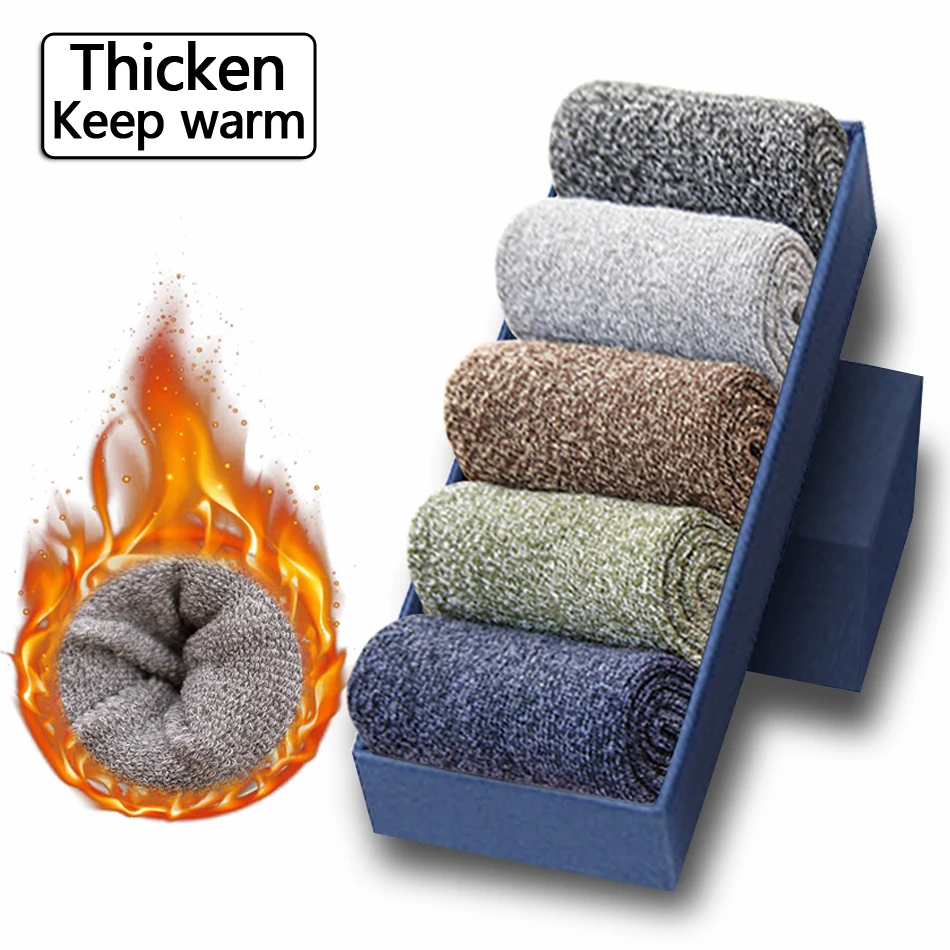 Men High Quality Thicken Wool Socks Towel Keep Warm Winter Socks Cotton Christmas Gift Socks For Man Thermal Size 38-45
Men High Quality Thicken Wool Socks Towel Keep Warm Winter Socks Cotton Christmas Gift Socks For Man Thermal Size 38-45