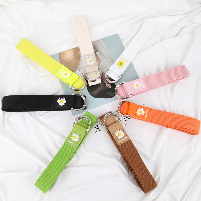 Canvas Belts for Women Girls 130cm Candy colors Long Daisy Print Strap Jeans Trouser D Shape Buckle Female Harajuku Waistband 
Canvas Belts for Women Girls 130cm Candy colors Long Daisy Print Strap Jeans Trouser D Shape Buckle Female Harajuku Waistband
