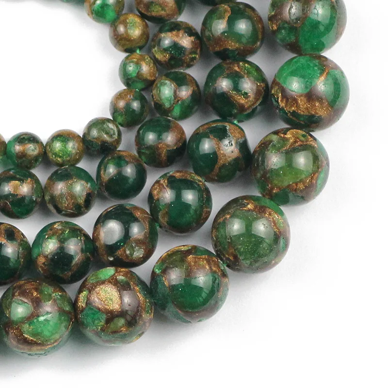 RBFHYER 6 8 10 12MM Natural green Gold colored Nepal Stone Beads Loose Beads For Jewelry Making DIY Charm Bracelet Necklace
RBFHYER 6 8 10 12MM Natural green Gold colored Nepal Stone Beads Loose Beads For Jewelry Making DIY Charm Bracelet Necklace