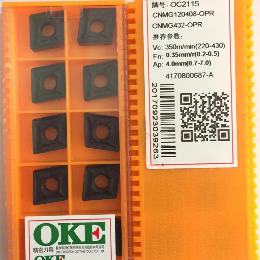 OKE CNMG120408-OPR OC2115/CNMG120412-OPR OC2115/CNMG120408-OPR OC3115/CNMG120408-OPR OP1215 CNC carbide inserts 10PCS/BOX
OKE CNMG120408-OPR OC2115/CNMG120412-OPR OC2115/CNMG120408-OPR OC3115/CNMG120408-OPR OP1215 CNC carbide inserts 10PCS/BOX