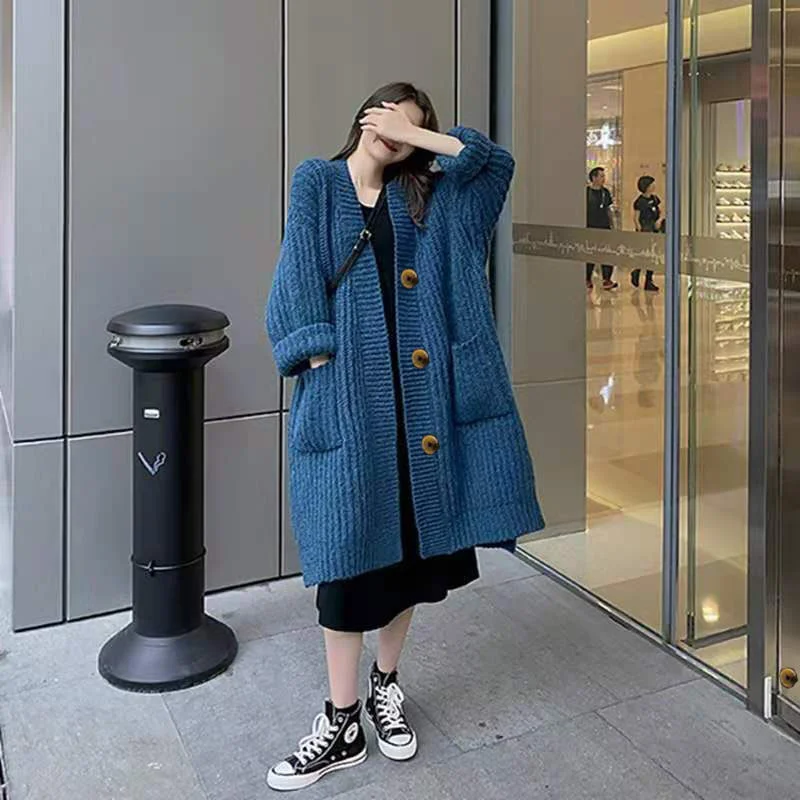 New 2021 Winter Long Sweater Cardigan Thick Warm Women's Sweater Coat Puff Sleeve Overszied Knitted Jackets Outwear
New 2021 Winter Long Sweater Cardigan Thick Warm Women's Sweater Coat Puff Sleeve Overszied Knitted Jackets Outwear