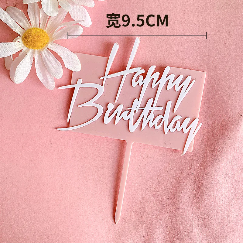 New Arrivals Creative Double-Layer Acrylic Candy-Colored Geomertric Happy Birthday Cake Toppers Cake Dessert Decor Party
New Arrivals Creative Double-Layer Acrylic Candy-Colored Geomertric Happy Birthday Cake Toppers Cake Dessert Decor Party