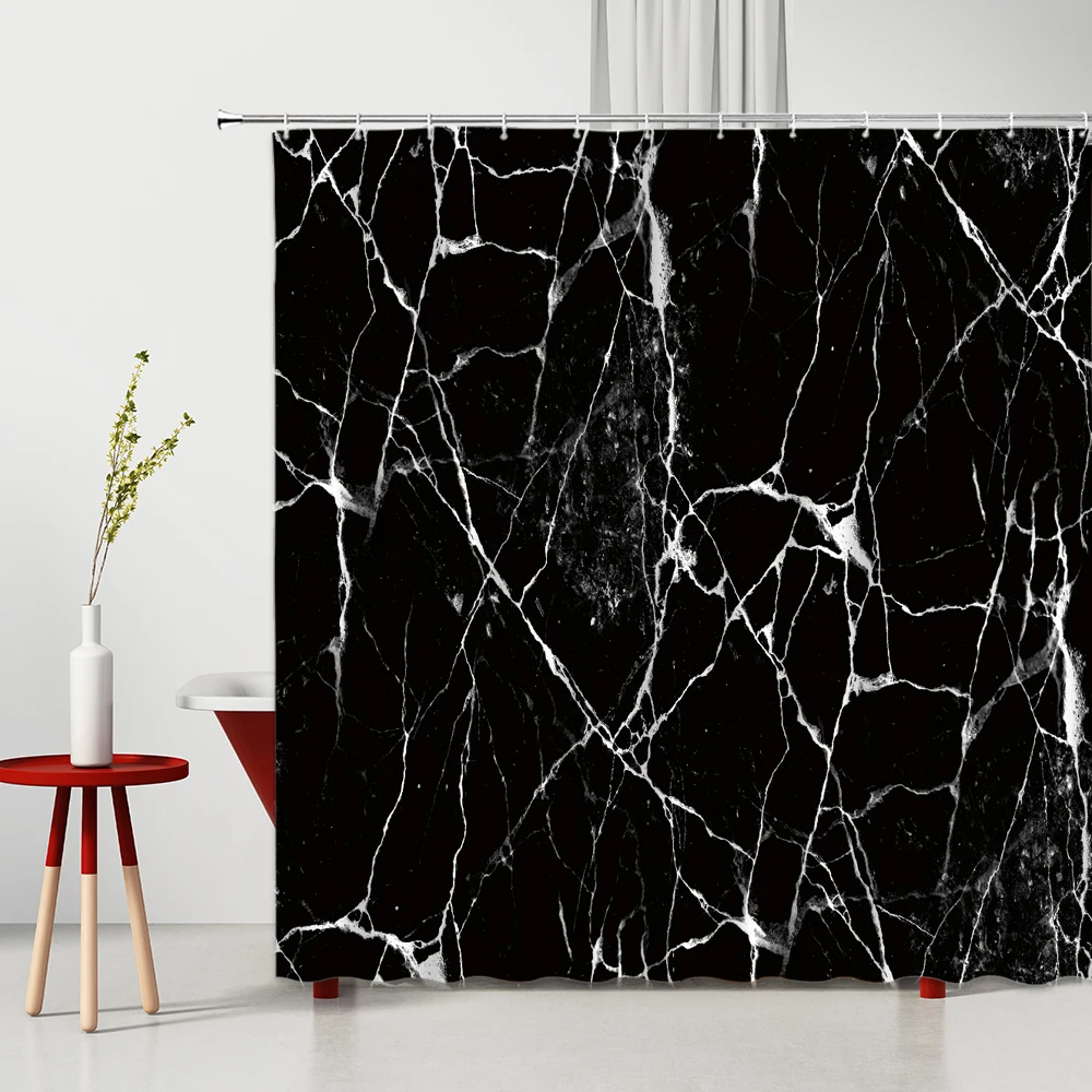 Nordic Black Marble Texture Shower Curtains White Geometric Stripes Pattern Polyester Bathroom Decor Home Supplies With Hook
Nordic Black Marble Texture Shower Curtains White Geometric Stripes Pattern Polyester Bathroom Decor Home Supplies With Hook