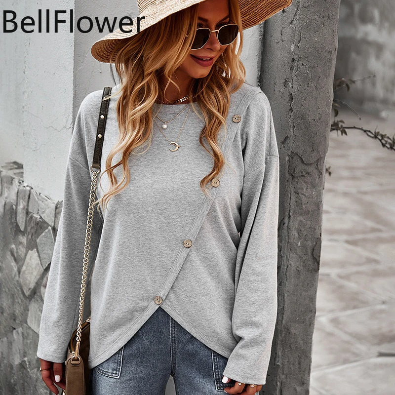 Autumn Solid Sweatshirt Women Casual Irrgular Button Long Sleeve Sweatshirts Clothing 2021 O-Neck Vintage Fashion Pullovers Tops
Autumn Solid Sweatshirt Women Casual Irrgular Button Long Sleeve Sweatshirts Clothing 2021 O-Neck Vintage Fashion Pullovers Tops