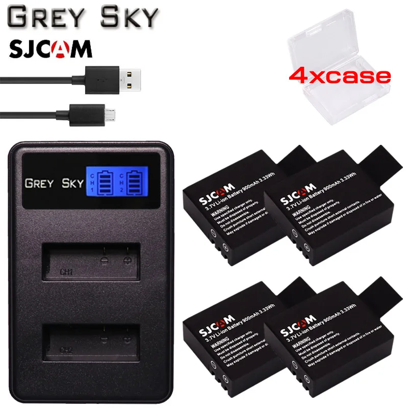 Новый аккумулятор SJCAM sj4000 eken H9 GIT-LB101 GIT sj5000 sj6000 sj7000 SJ8000 SJ9000 + двойное зарядное