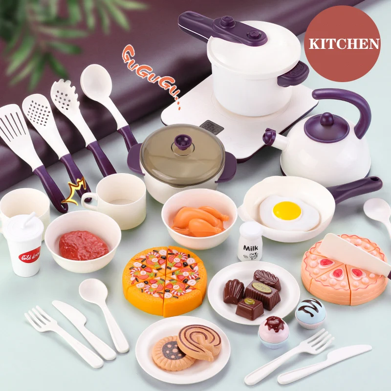 Children family kitchen toys induction cooker set kitchenware accessories kids simulated cooking play house toy gift
Children family kitchen toys induction cooker set kitchenware accessories kids simulated cooking play house toy gift