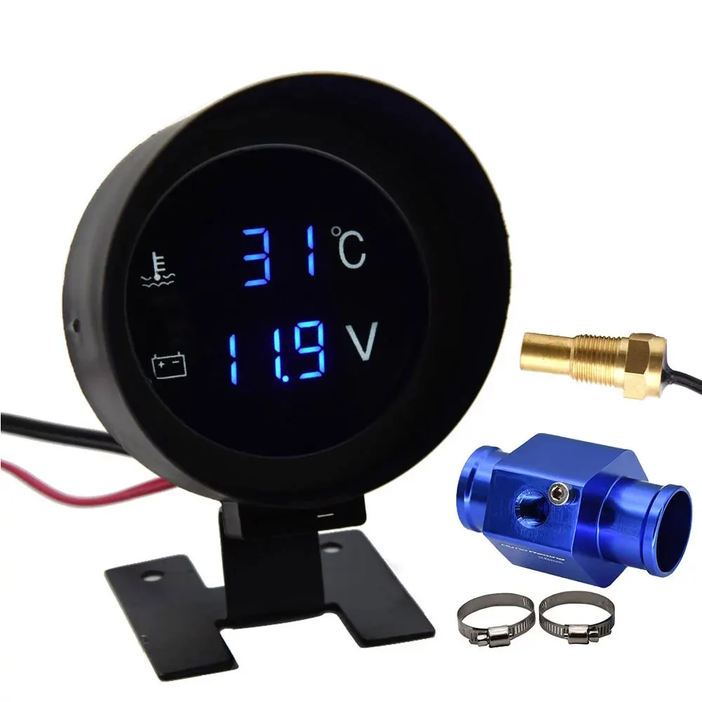 Car Digital Led Water Temperature Gauge -10-110 Celsius With Water Temp Joint Pipe Sensor 10MM Adapter 1/8NPT Voltmeter 2 IN 1
Car Digital Led Water Temperature Gauge -10-110 Celsius With Water Temp Joint Pipe Sensor 10MM Adapter 1/8NPT Voltmeter 2 IN 1