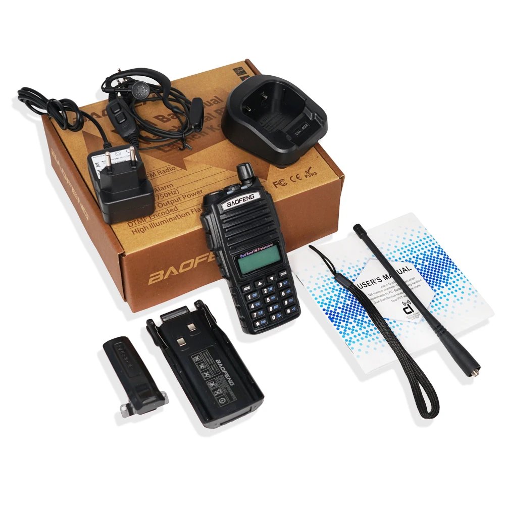 Real 8W Baofeng UV-82 Two way Radio 8Watts High Power Walkie Talkie 10KM 2800mAh Dual Band Hunting FM Transceiver UV82 UV 82
Real 8W Baofeng UV-82 Two way Radio 8Watts High Power Walkie Talkie 10KM 2800mAh Dual Band Hunting FM Transceiver UV82 UV 82