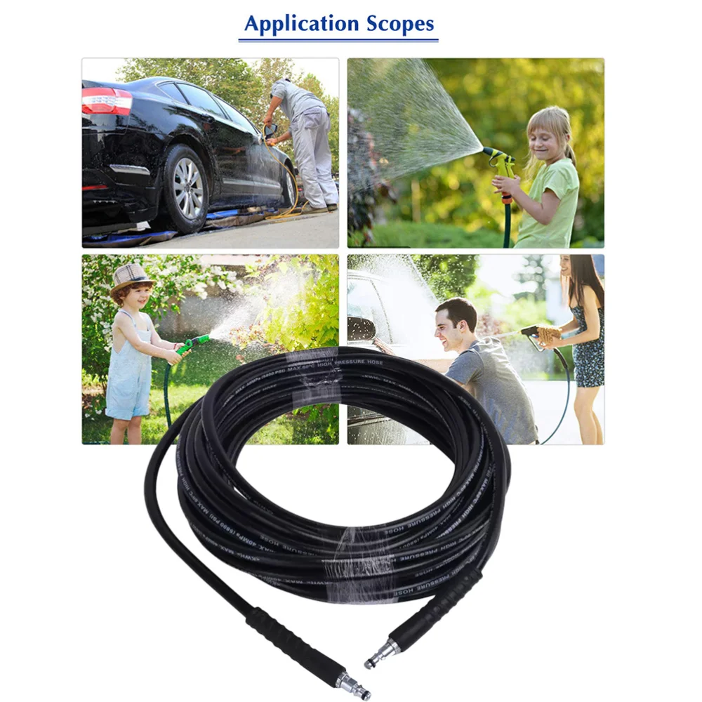 1Pc 6M Professional Pressure Washing Machine Hose Pipe Rubber Water Heater Hose for Car Cleaning Washer Female Connection(Black)
1Pc 6M Professional Pressure Washing Machine Hose Pipe Rubber Water Heater Hose for Car Cleaning Washer Female Connection(Black)