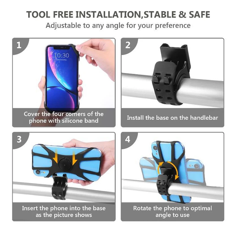 Bike Handlebar Stand Bracket Removable Bicycle Phone Holder for IPhone 11 Pro Max Universal Motorcycle Mobile Phone Holder
Bike Handlebar Stand Bracket Removable Bicycle Phone Holder for IPhone 11 Pro Max Universal Motorcycle Mobile Phone Holder