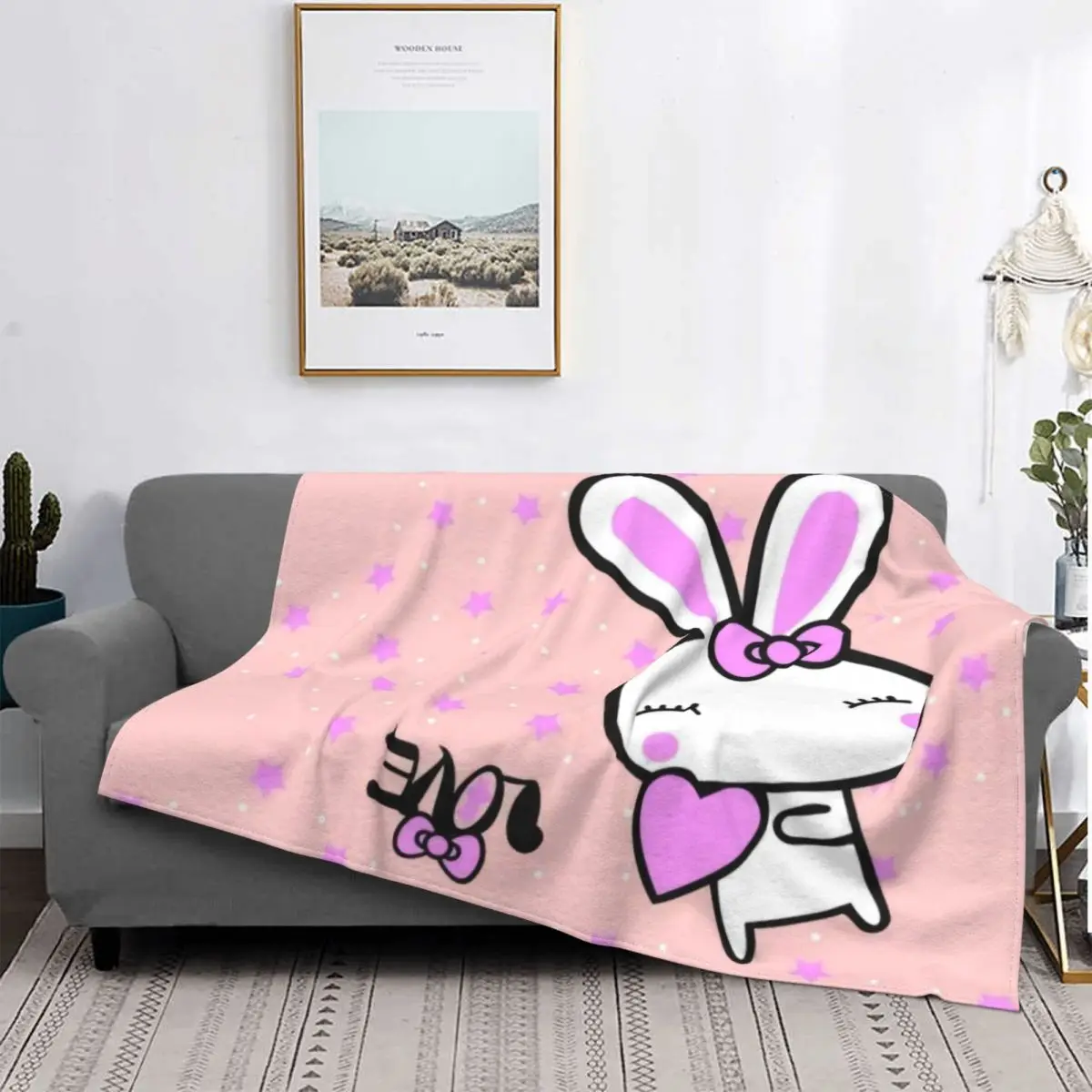Cartoon Blanket Lovely Rabbit Printed Stitch Cotton Portable Flannel Throw Blankets For Office Couch
Cartoon Blanket Lovely Rabbit Printed Stitch Cotton Portable Flannel Throw Blankets For Office Couch