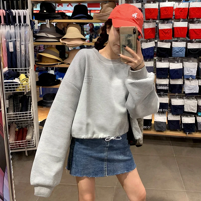 Женские толстовки Ulzzang Kawaii подходящая ко всему Высококачественная свободная