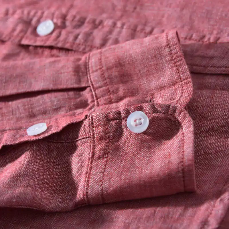 Men's Long sleeve Senior Dyed linen shirt red white blue gray spring summer turn down collar causal shirts for men new
Men's Long sleeve Senior Dyed linen shirt red white blue gray spring summer turn down collar causal shirts for men new
