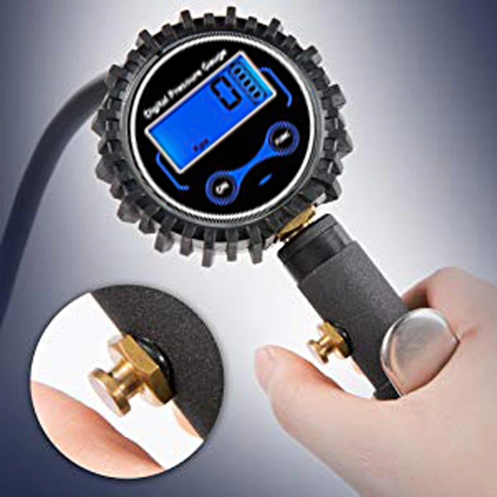 Digital Tire Inflator with Pressure Gauge, 200 PSI Air Chuck and Compressor Accessories Heavy Duty with Rubber Hose and Quick
Digital Tire Inflator with Pressure Gauge, 200 PSI Air Chuck and Compressor Accessories Heavy Duty with Rubber Hose and Quick