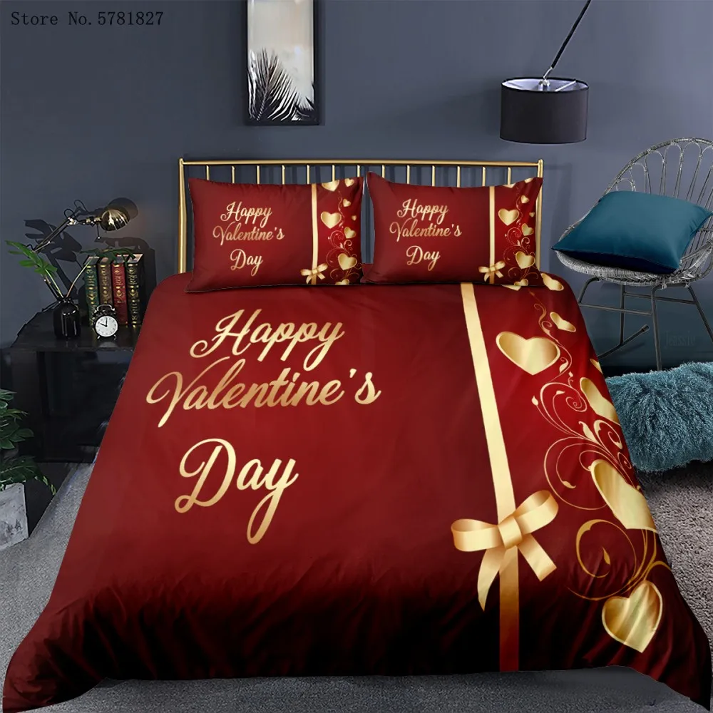 2/3 Pieces Holiday Festival Bedding Set Valentine's Day Duvet Cover Love Rose Flowers Bed Quilt Cover 3D Print Red Bed Cover Set
2/3 Pieces Holiday Festival Bedding Set Valentine's Day Duvet Cover Love Rose Flowers Bed Quilt Cover 3D Print Red Bed Cover Set