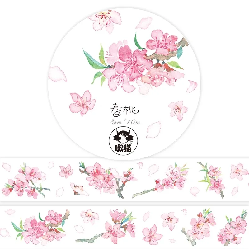 Spring Peach Bloosom Washi Tape Planner DIY Scrapbooking Card Making Plan Sticker
Spring Peach Bloosom Washi Tape Planner DIY Scrapbooking Card Making Plan Sticker