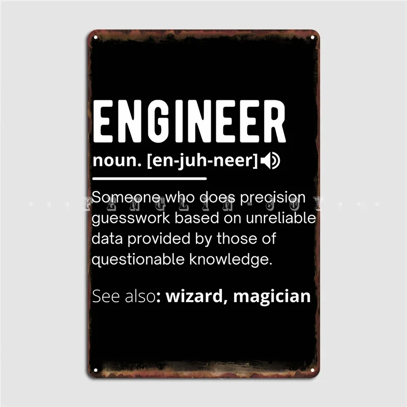 Engineer Definition Engine Metal Plaque Poster Wall Mural Personalized Wall Decor Party Tin Sign Poster
Engineer Definition Engine Metal Plaque Poster Wall Mural Personalized Wall Decor Party Tin Sign Poster