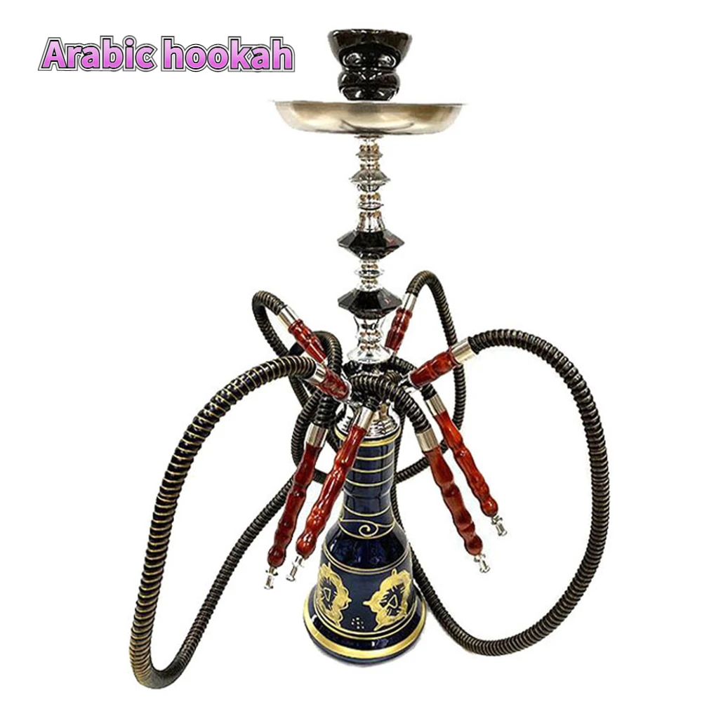 Portable Travel Arabe Hookah Narguile Chicha with Narguile Four Hose Tongs Charcoal Tray Shisha Accessories for Four People 
Portable Travel Arabe Hookah Narguile Chicha with Narguile Four Hose Tongs Charcoal Tray Shisha Accessories for Four People