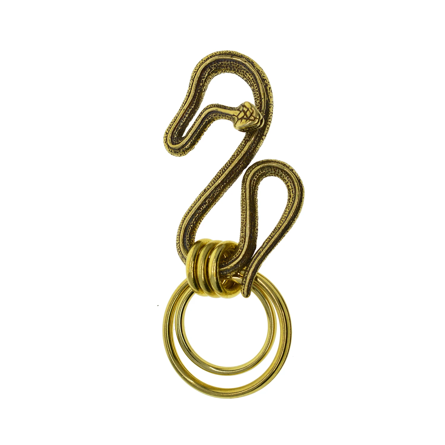 handmade super fine antique raw brass 3D cobra naja snake Japanese fish hook keychains jean chains belt hook key holder gift
handmade super fine antique raw brass 3D cobra naja snake Japanese fish hook keychains jean chains belt hook key holder gift