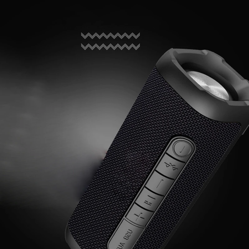 Bluetooth Speaker Fabric Waterproof TWS Speaker Portable Outdoor Cylindrical Subwoofer
