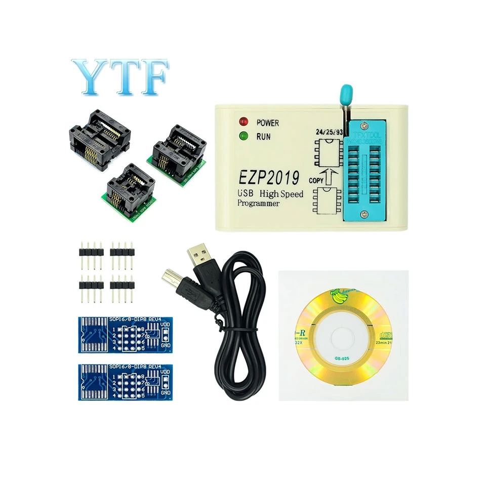 EZP2019 high speed SPI FLASH programmer programming offline replication 24/25/93 bios 25T80 
EZP2019 high speed SPI FLASH programmer programming offline replication 24/25/93 bios 25T80