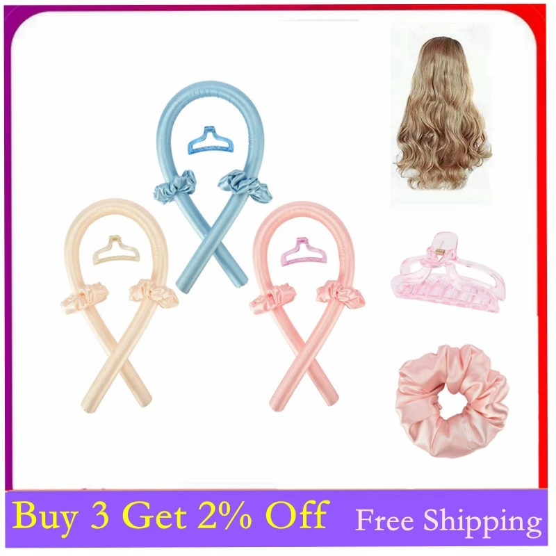 New Heatless Curling Rod Headband Curls Silk Ribbon Lazy Curler Hair Rollers Sleeping Soft Wave Formers Women Hair Styling Tools
New Heatless Curling Rod Headband Curls Silk Ribbon Lazy Curler Hair Rollers Sleeping Soft Wave Formers Women Hair Styling Tools