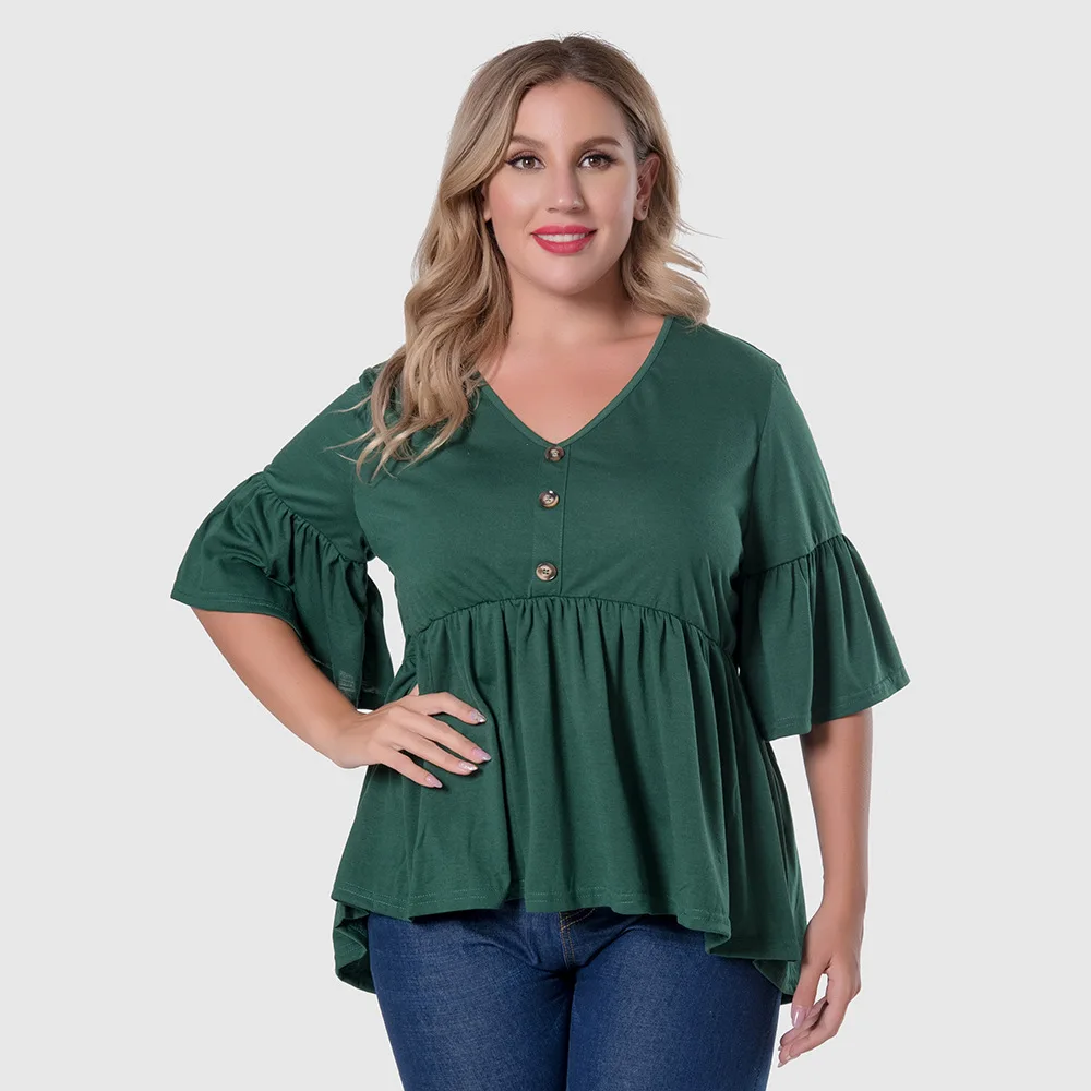 Women's Summer Tunic Large Size Tunics for Full Green Top Summer Blouses and Tunic Ladies Tunics Plus Size Blouses for Women 4xl 
Women's Summer Tunic Large Size Tunics for Full Green Top Summer Blouses and Tunic Ladies Tunics Plus Size Blouses for Women 4xl