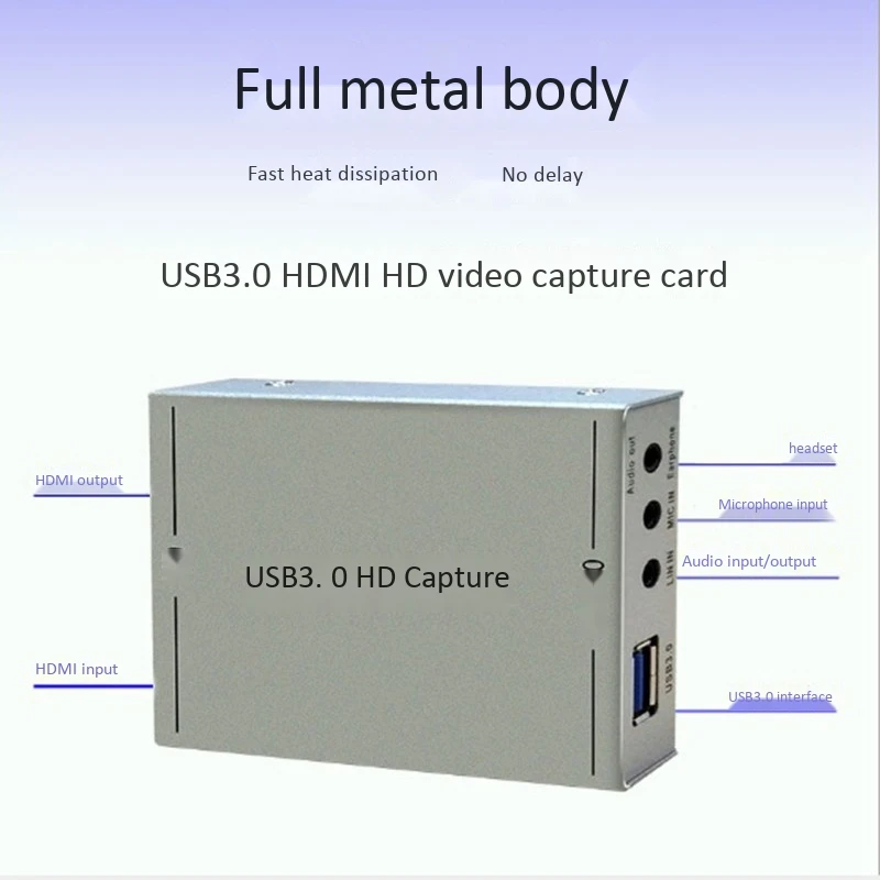 HDMI USB3.0 Video Capture HDMI to USB Video Capture Card Game Streaming Live Stream Broadcast
HDMI USB3.0 Video Capture HDMI to USB Video Capture Card Game Streaming Live Stream Broadcast