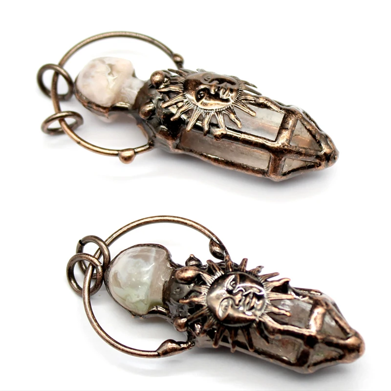 New 1Pc Natural Hexagonal Column Crystal Quartz Sun Vintage Pendant Cherry Agatess Cap Stone Charm Handmade Ant Cooper Plating
New 1Pc Natural Hexagonal Column Crystal Quartz Sun Vintage Pendant Cherry Agatess Cap Stone Charm Handmade Ant Cooper Plating
