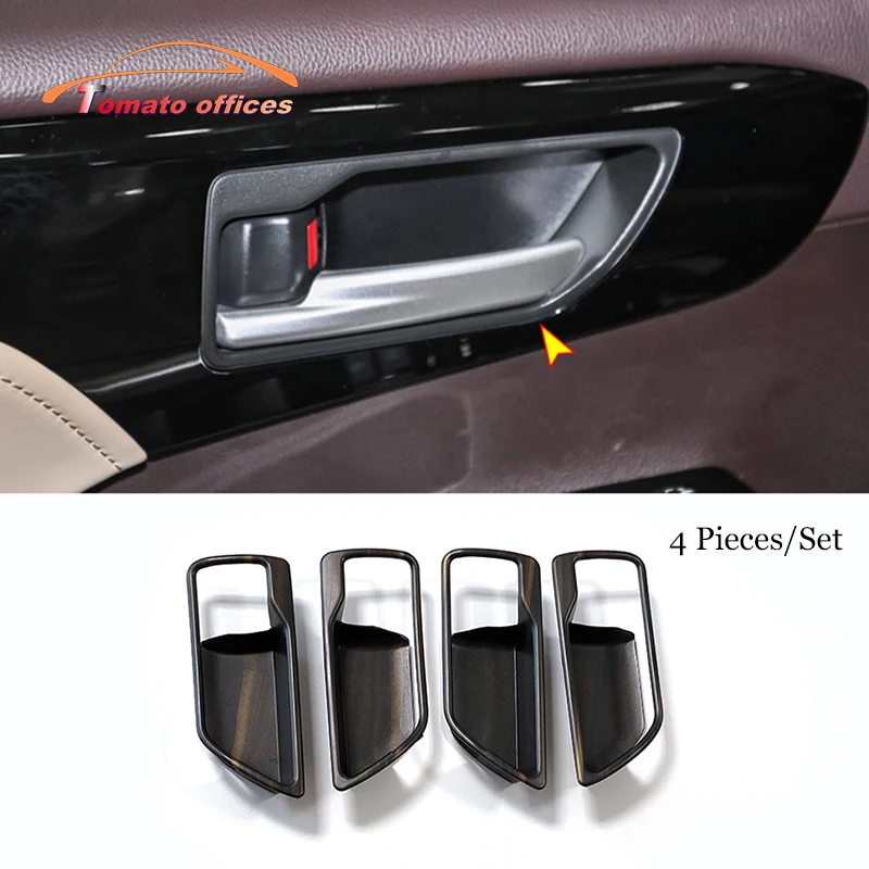

ABS Wood grain Car inner door Bowl protector frame Cover Trim LHD Styling for Toyota Highlander 2020 2021 2022 Accessories