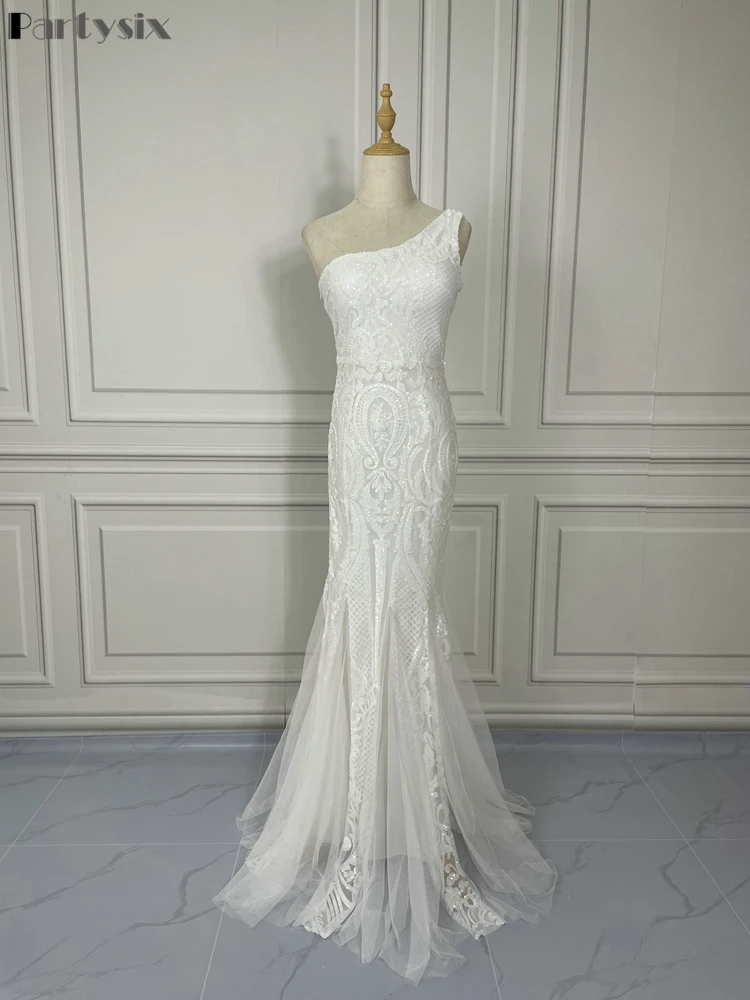 Partysix New Summer Elegant One Shoulder Long Sequin Evening Dress 2021 New Women Party Dress Wedding Wear
Partysix New Summer Elegant One Shoulder Long Sequin Evening Dress 2021 New Women Party Dress Wedding Wear