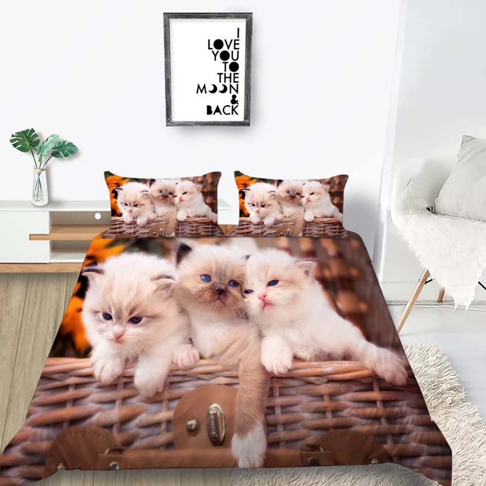 Cute Cat Bedding Set King Size Fashionable High End Duvet Cover Kitten Queen Twin Full Single Double Unique Design Bed Set
Cute Cat Bedding Set King Size Fashionable High End Duvet Cover Kitten Queen Twin Full Single Double Unique Design Bed Set