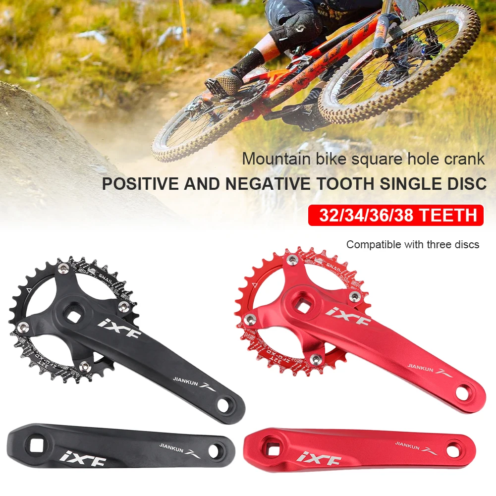 Bike Square Hole Crank Sprocket Aluminum Alloy 104BCD Bike Crank and Tooth Plate 32T/34T/36T/38T Mountain Bike Accessories
Bike Square Hole Crank Sprocket Aluminum Alloy 104BCD Bike Crank and Tooth Plate 32T/34T/36T/38T Mountain Bike Accessories